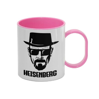 Heisenberg breaking bad, Κούπα (πλαστική) (BPA-FREE) Polymer Ροζ για παιδιά, 330ml