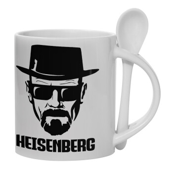 Heisenberg breaking bad, Κούπα, κεραμική με κουταλάκι, 330ml (1 τεμάχιο)