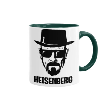 Heisenberg breaking bad, Κούπα χρωματιστή πράσινη, κεραμική, 330ml