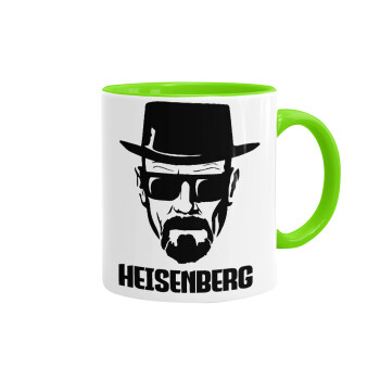 Heisenberg breaking bad, Mug colored light green, ceramic, 330ml