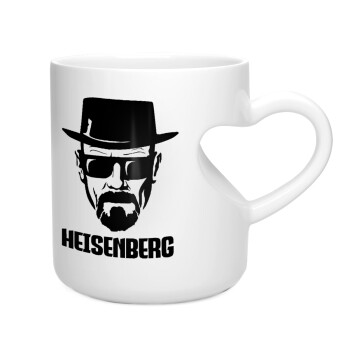 Heisenberg breaking bad, Κούπα καρδιά λευκή, κεραμική, 330ml