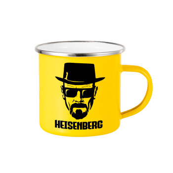 Heisenberg breaking bad, Κούπα Μεταλλική εμαγιέ Κίτρινη 360ml