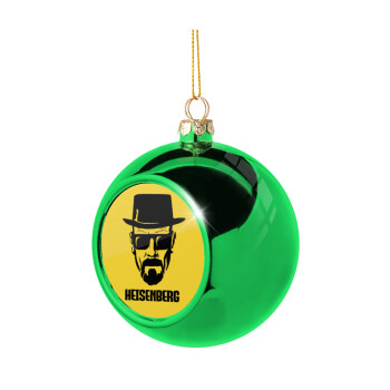 Heisenberg breaking bad, Χριστουγεννιάτικη μπάλα δένδρου Πράσινη 8cm