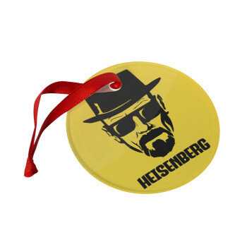 Heisenberg breaking bad, Christmas ornament glass 9cm