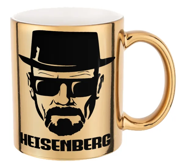 Heisenberg breaking bad — Mug ceramic, gold mirror, 330ml