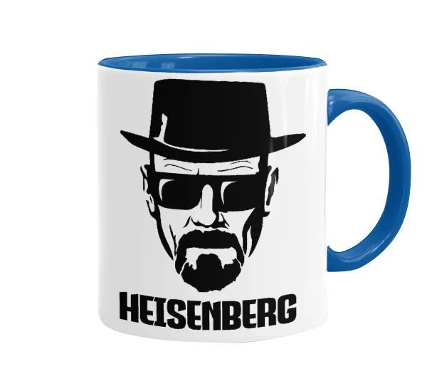 Heisenberg breaking bad — Κούπα χρωματιστή μπλε, κεραμική, 330ml