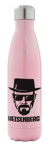Heisenberg breaking bad — Metal mug thermos Pink Iridiscent (Stainless steel), double wall, 500ml