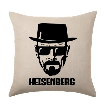 Heisenberg breaking bad, Μαξιλάρι καναπέ ΛΙΝΟ 40x40cm περιέχεται το  γέμισμα