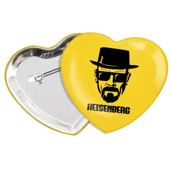 Heisenberg breaking bad, Κονκάρδα παραμάνα καρδιά (57x52mm)