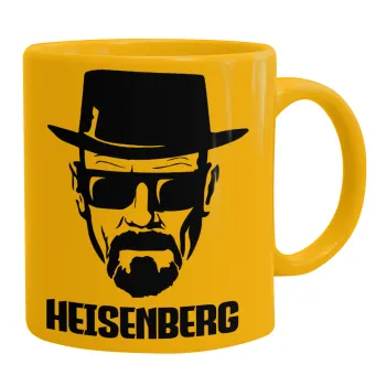 Heisenberg breaking bad, Ceramic coffee mug yellow, 330ml