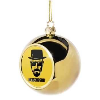 Heisenberg breaking bad, Golden Christmas tree ball ornament 8cm