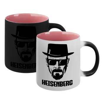 Heisenberg breaking bad, Κούπα Μαγική εσωτερικό ΡΟΖ, κεραμική 330ml που αλλάζει χρώμα με το ζεστό ρόφημα
