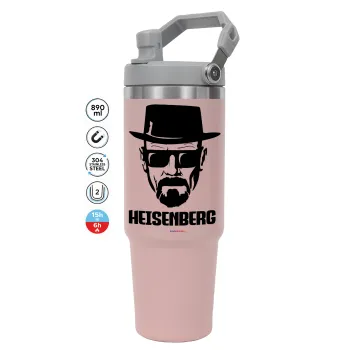 Heisenberg breaking bad, ΡΟΖ χρώματος Θερμός Ανοξείδωτο 890ml (30oz) με χερούλι