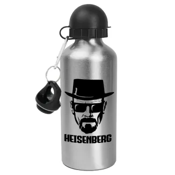 Heisenberg breaking bad, Metallic water jug, Silver, aluminum 500ml