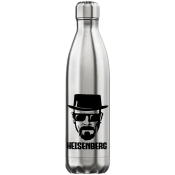 Heisenberg breaking bad, Inox (Stainless steel) hot metal mug, double wall, 750ml