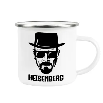 Heisenberg breaking bad, Metallic enamel cup white 360ml