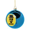 Blue Christmas tree ball ornament 8cm