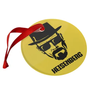 Heisenberg breaking bad, Christmas ornament glass 9cm