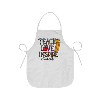 Teach, Love, Inspire, Ποδιά Σεφ Ολόσωμη κοντή Ενηλίκων (63x75cm)