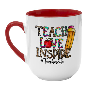 Teach, Love, Inspire, Κούπα κεραμική tapered 260ml