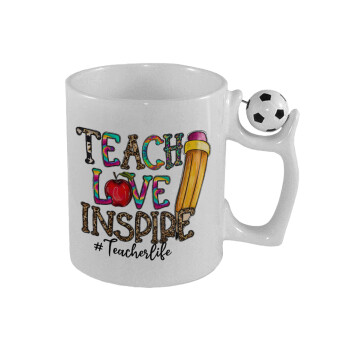 Teach, Love, Inspire, Κούπα με μπάλα ποδασφαίρου , 330ml