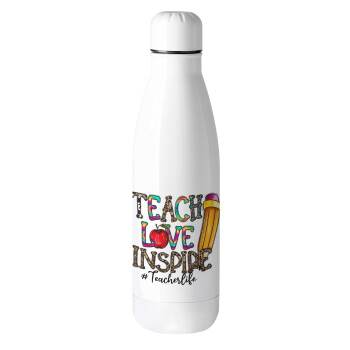 Teach, Love, Inspire, Metal mug thermos (Stainless steel), 500ml