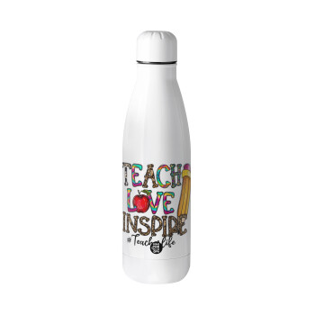 Teach, Love, Inspire, Metal mug Stainless steel, 700ml