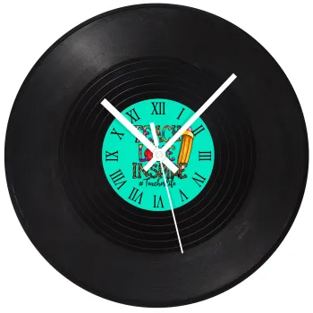 Teach, Love, Inspire, Ρολόι τοίχου Βινύλιο (30cm)