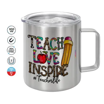 Teach, Love, Inspire, Mug Stainless steel double wall 300ml