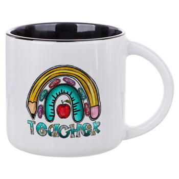Teacher, Κούπα κεραμική 400ml Λευκή/Μαύρη