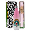 Easter Set, Metallic pink/white (Stainless steel) thermos, double-walled, 500ml & aromatic flat Easter candle (30cm) (PINK)