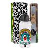 Easter Set, metallic aluminum water bottle (500ml) & aromatic flat Easter candle (30cm) (GRAY)
