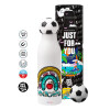Soccer Metal mug thermos, double wall, 550ml