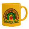 Ceramic coffee mug yellow, 330ml