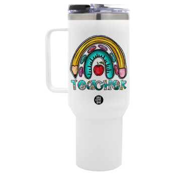 Teacher, Mega Tumbler με καπάκι, διπλού τοιχώματος (θερμό) 1,2L