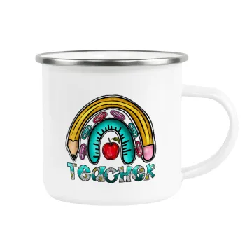 Teacher, Κούπα Μεταλλική εμαγιέ λευκη 360ml