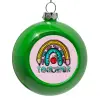 Green Christmas tree ornament bauble 8cm