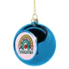 Blue Christmas tree ball ornament 8cm