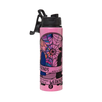 Wednesday window, Μεταλλικό παγούρι νερού με καπάκι ασφαλείας, αλουμινίου 850ml