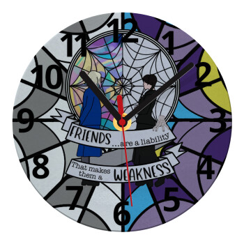 Wednesday window, Ρολόι τοίχου γυάλινο (20cm)