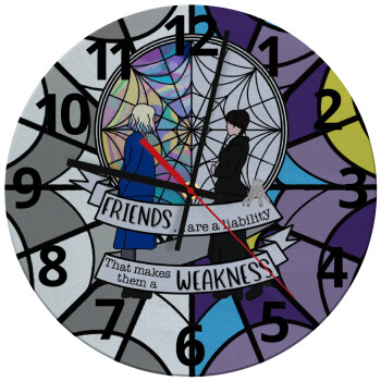 Wednesday window, Ρολόι τοίχου γυάλινο (30cm)