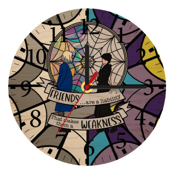 Wednesday window, Ρολόι τοίχου ξύλινο plywood (20cm)