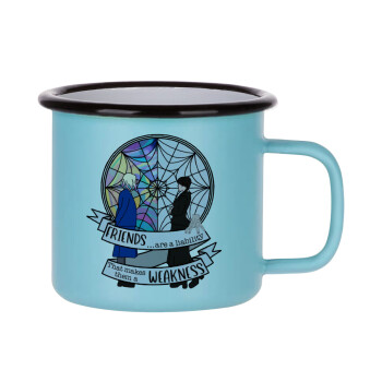 Wednesday window, Κούπα Μεταλλική εμαγιέ ΜΑΤ σιέλ 360ml