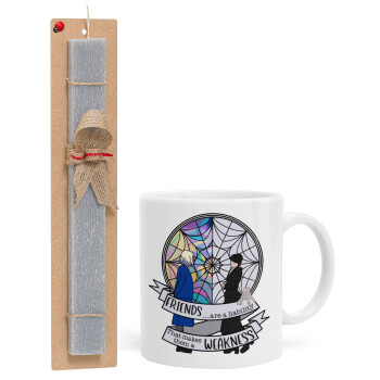 Wednesday window, Easter Set, Ceramic Cup (330ml) & Easter aromatic flat candle (30cm) (GRAY)