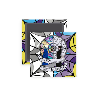 Wednesday window, Μαγνητάκι ψυγείου τετράγωνο διάστασης 5x5cm