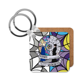 Wednesday window, Μπρελόκ Ξύλινο τετράγωνο MDF