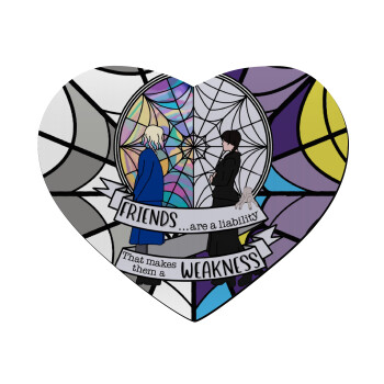 Wednesday window, Mousepad καρδιά 23x20cm