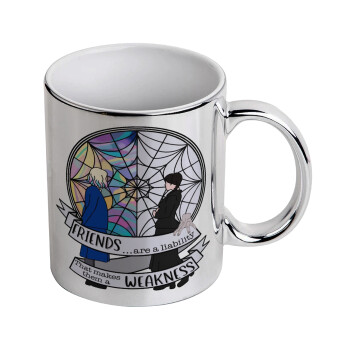 Wednesday window, Mug ceramic, silver mirror, 330ml