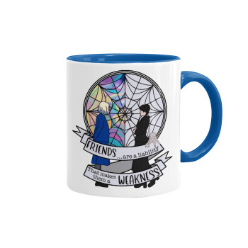 Wednesday window, Mug colored blue, ceramic, 330ml
