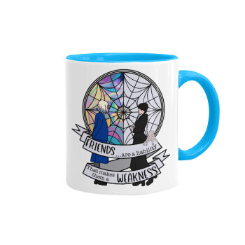 Wednesday window, Mug colored light blue, ceramic, 330ml